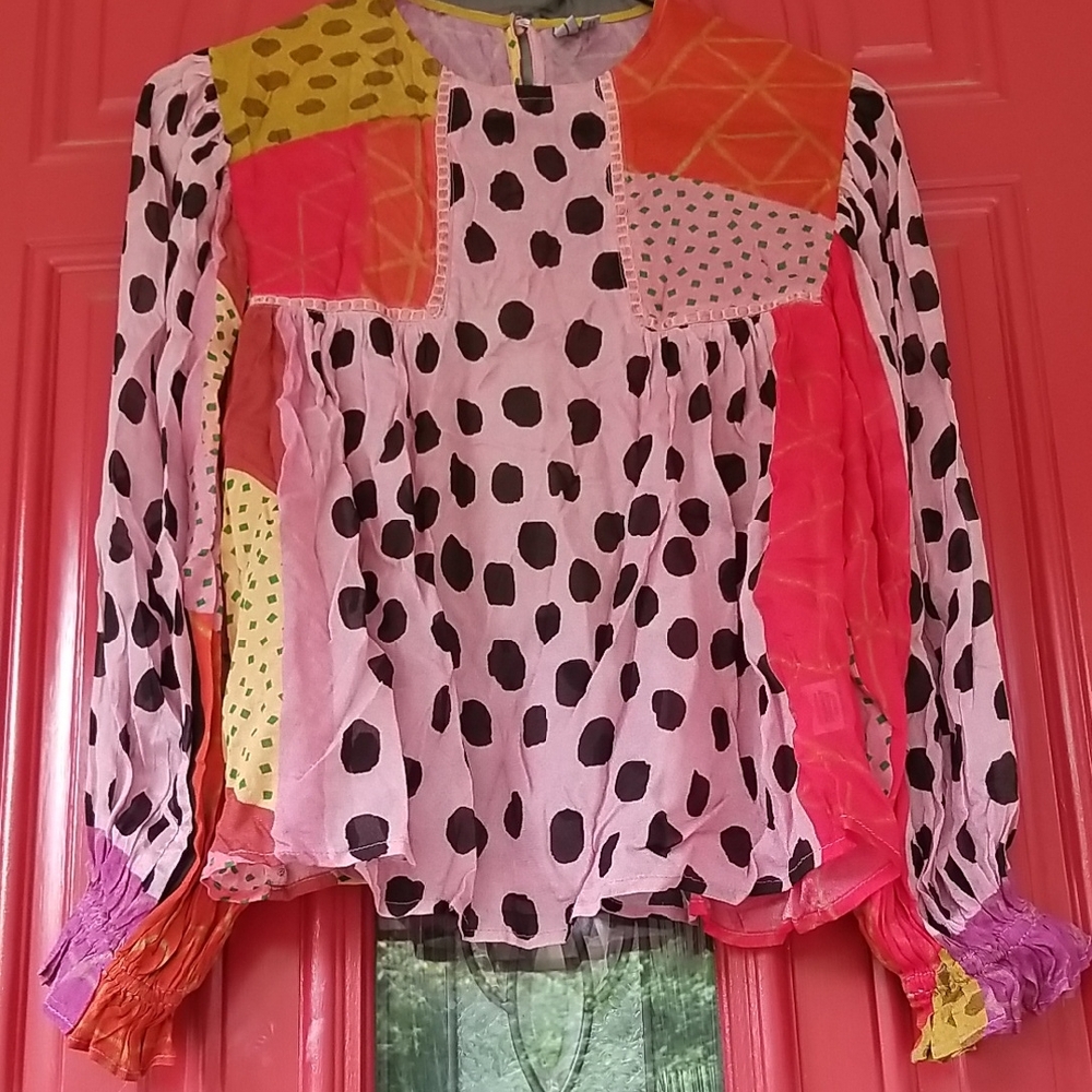 Passionate, Free-spirited blouse by bl^nk London, size xx-small